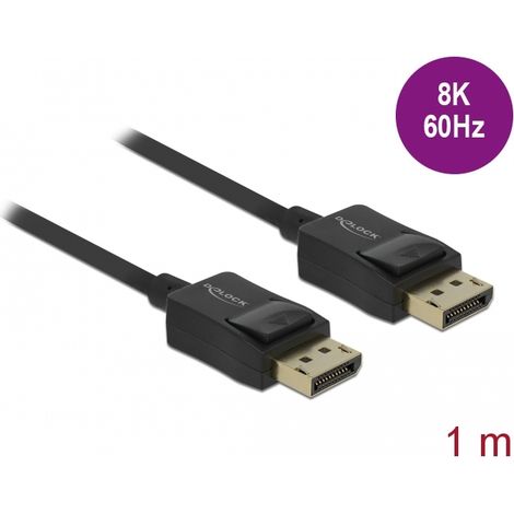 Delock Cable DisplayPort coaxial 8K 60 Hz 1 m