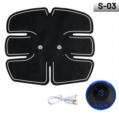Elektrisches Muskelstimulationsgerät (EMS) für den Bauchbereich, Muskelaufbaugerät, Massagegerät für Bauch und Hüften, zur Gewichtsreduktion und Körperformung, ideal für das Heim-Fitnessstudio 02313-A