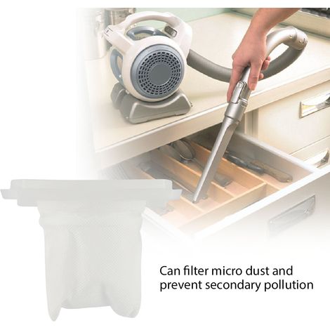 Ortviai Filtre de rechange pour aspirateur Black & Decker VF110 – 2 pièces, plastique blanc, lavable, dimensions 125 x 120 x 98 mm (1/3)