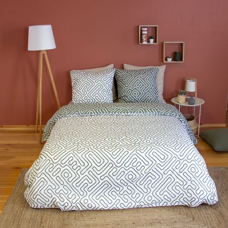 Parure de lit PARCHEMIN microfibre 240x220 cm (1/5)
