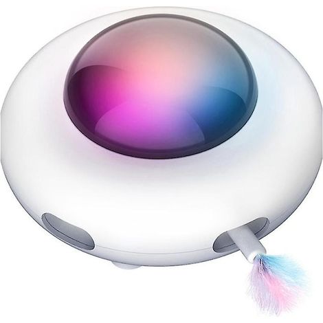 Jouet électrique pour chats Smart Cats Teaser Stick UFO Toy Cats Turntable se transforme automatiquement en électrique Ha (1/2)