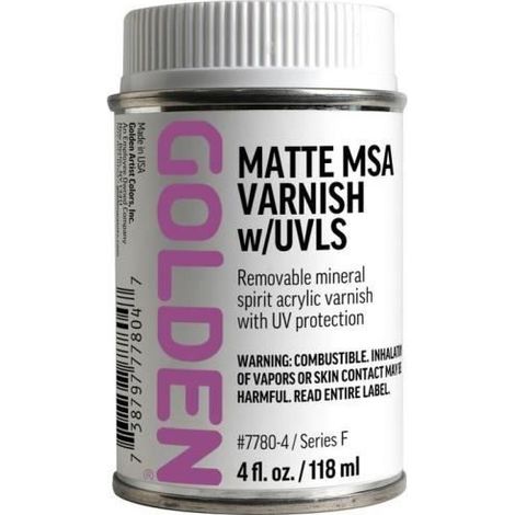 Vernis - GOLDEN - 119 ml - Finition Mat - Solvant Mineral-filtre UV - Utilisation Intérieure