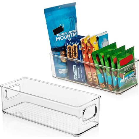 Boîte De Rangement Alimentaire - Boîte De Rangement Réfrigérateur Et Placard - Transparente En Pet - 2 Pièces (1/5)