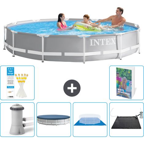 Prism Frame Pool Rund - 366x76 cm - 7-teilig S214