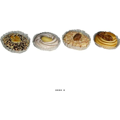 Lot de 4 petites tartelettes artificielles plus vraies que nature (1/3)