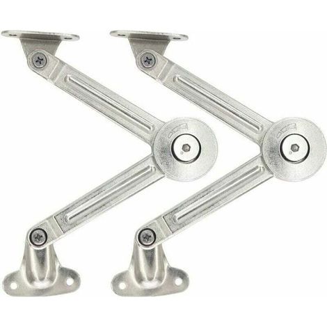 Lot de 2 compas à système d’amortissement pour abattants de portes relevables de placard de cuisine (1/5)