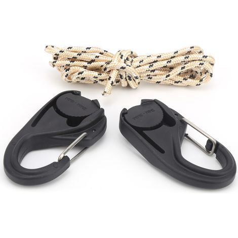2 Stück Seilspanner Ratschen-Spannseil Karabinerhaken Lanyard Campingzeltbefestigung (1/5)
