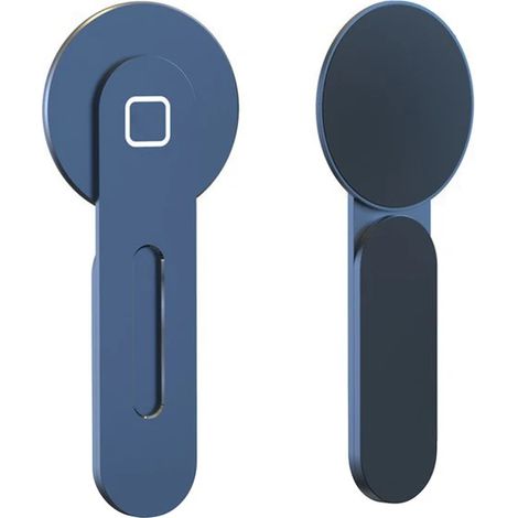 Support de téléphone Support d'extension latérale pour moniteur réglable Support de support de téléphone portable de voiture magnétique pour Tesla Model 3 Y X S iPhone13 Bleu 128x55x7mm