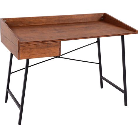 Consola HHG-811, tocador, cajón estructura 3D 98x114x60cm Certificado MVG, marrón