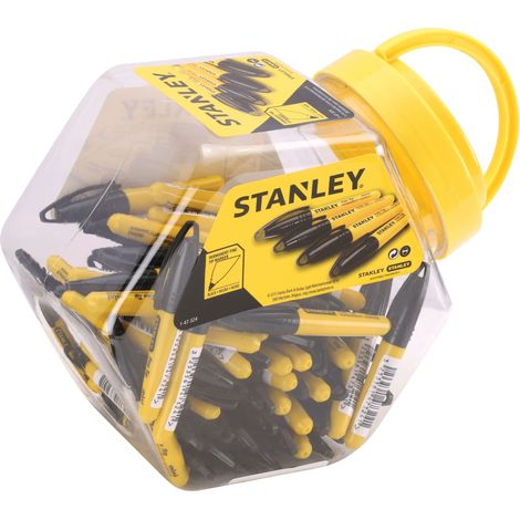 Stanley 1-47-324 Mini Fine Tip Marker Black (Tub 72) STA147324