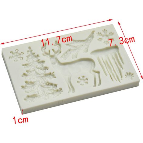 Weihnachtliche Silikon-Backform, DIY-Mehrfachdekorationen, für Kuchen, Fondant und Schokolade, 24-teilig. (1/3)