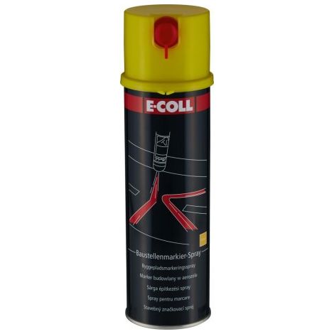 Bombe marquage chantier 500ml jaune E-COLL EE (1/4)