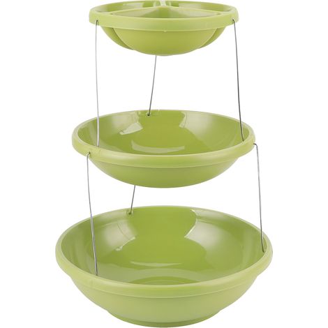 Présentoir à gâteaux et desserts rotatif innovant à 3 niveaux, vert (1/5)
