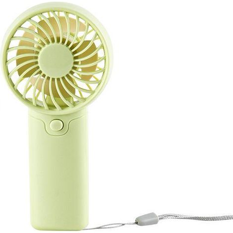 Ventilador portátil, funciona con pilas AAA, velocidad 1, apto para uso en interiores y exteriores. Pilas no incluidas (verde). (1/5)