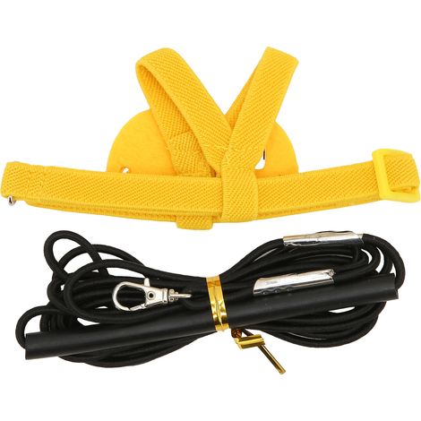 Harnais Pour Oiseau - Laisse Élastique De Vol - Entraînement Pour Perroquet - Taille S 32cm Jaune (1/5)