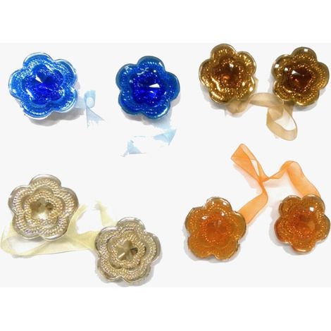 Calamite Fiori Fiore Brillantinato Fermatends Strass Ferma Tend