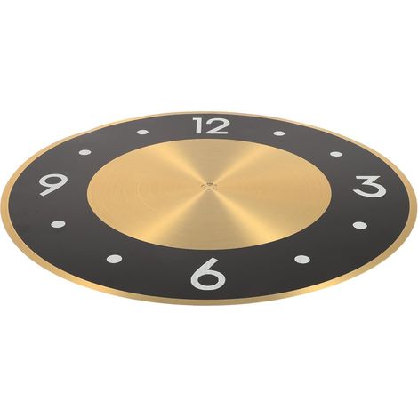 Cadran D’Horloge Murale Rond Noir et Or Phosphorescent Accessoire de Réparation en Aluminium Cadran de Rechange Compatible pour Horloges DIY pour Décoration Murale et Remise à (1/5)