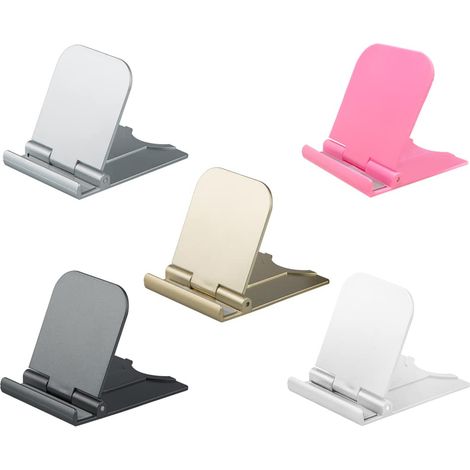 Ensemble de 5 supports pliables universels pour téléphones portables, tablettes, liseuses, mini iPads et smartphones. (1/5)
