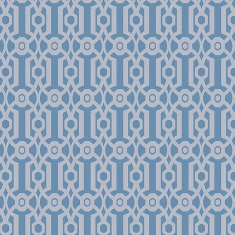 Retro Tapete Profhome 390622 Vliestapete glatt mit Ornamenten matt blau pastell-blau grau 5,33 m2