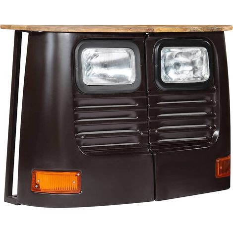 LKW-Sideboard/Anrichte/Buffet Massivholz Mango Dunkelgrau LXWW329312 (1/5)