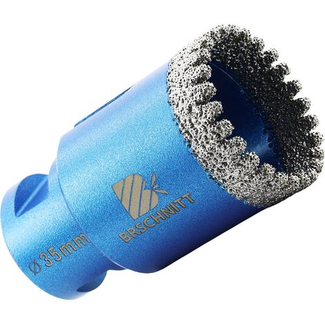 Foret diamanté pour carrelage 35 mm M14 Scie cloche diamantée pour carrelage, porcelaine, céramique, marbre, granit Pour meuleuse d'angle (1/5)
