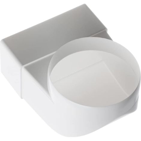 1 Coude 90° Adaptateur Tube Rond Rectangulaire PVC Ø 100mm 110x55mm Ventilation (1/5)