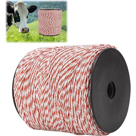 Electric Fence Wire, 6-Strand Electric Fence Rope, 200m Stainless Steel Conductive Rope, High Conductivity, Farming Wire