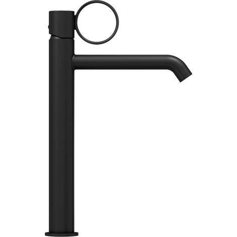 JACOB DELAFON Mezclador alto de lavabo Vivienne negro mate con aro negro mate (1/5)