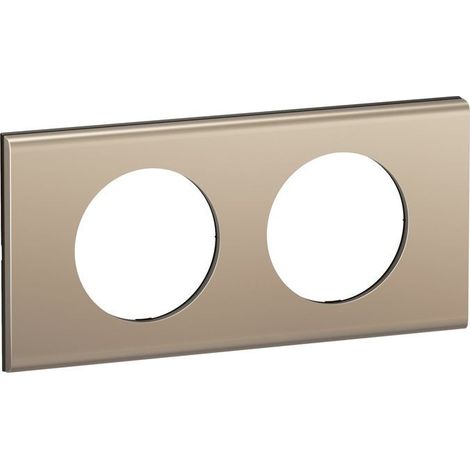 Plaque de finition Céliane 2 postes - Nickel Satiné - CP2102
