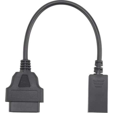 1 set, colour: black, material: ABS, 2 automotive OBD2 adapter cables 3 pin to 16 pin. (1/4)