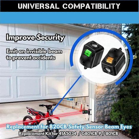 Kit de 2 supports pour capteur de sécurité SafetySensor 820CB, pour ouvre-portes de garage (à partir de 1997), remplacement 41A5034 A - FFY (1/4)