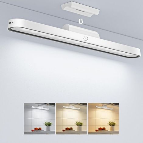 Reglette LED Cuisine Sans Fil, Lumiere Rechargeable USB, Lumière Magnétique, Lampe de Bureau à Luminosité Réglable (1/4)