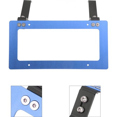 Cadre de plaque d'immatriculation avant en aluminium bleu pour Tesla Model Y 2017-2022 (1/5)