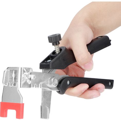 Kit professionnel de nivellement de carrelage comprenant une pince à espacer les carreaux de sol et un outil de nivellement pour la pose. (1/5)