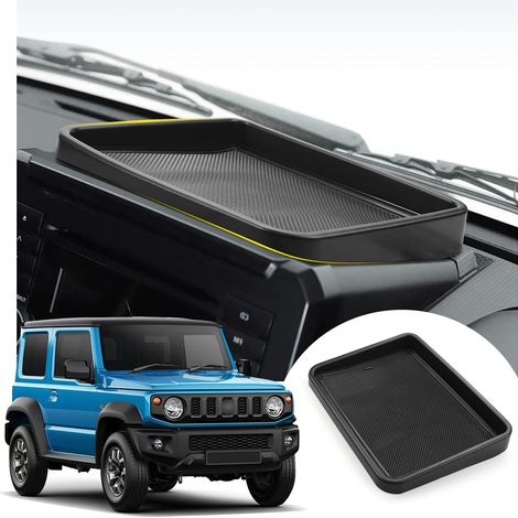 Caja de almacenamiento para salpicadero de coche Jimny JB64 JB74, bandeja organizadora para accesorios Jimny (negra) (1/5)