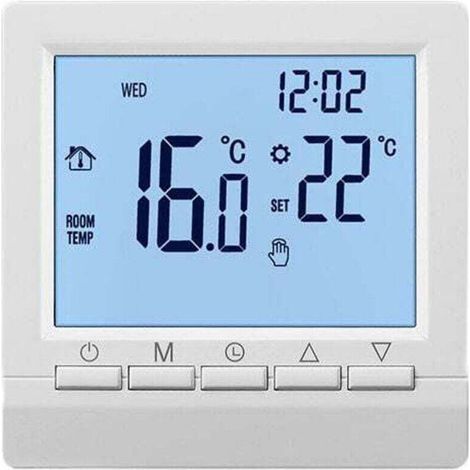 Garden FutureThermostat mural intelligent avec écran LCD pour, XU,chauffage au sol-Rétroéclairage bleu-éclairage blanc - KZQ (1/3)