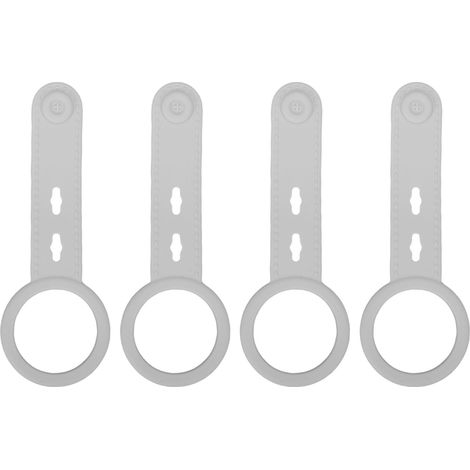 4 portasciugamani da cucina regolabili in silicone, ganci appendiabiti da bagno e scolapiatti, ideali per armadietti, fornelli e forni (colore grigio). (1/5)