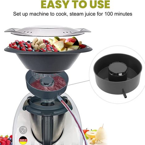XVX – Dampfentsafter für Thermomix TM6 und TM5 – Gleichzeitige Extraktion – Natürliche Säfte in 100 Minuten – Praktisches Zubehör für kleine Küchengeräte (1/4)