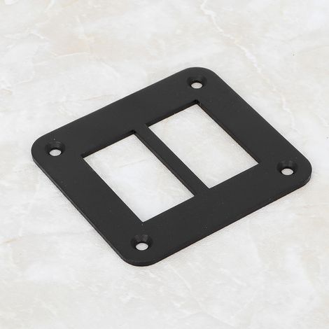 Support de panneau pour interrupteur à bascule 2 voies en aluminium noir durable pour voiture, remorque ou bateau (1/5)