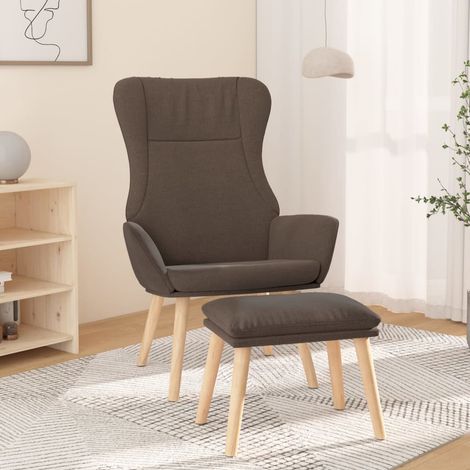 Teenpull – Relaxsessel mit Hocker Taupe Stoff (1/5)