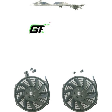 Radiador, totalmente de aluminio, reemplazo directo, radiador y ventilador x2 (1/2)