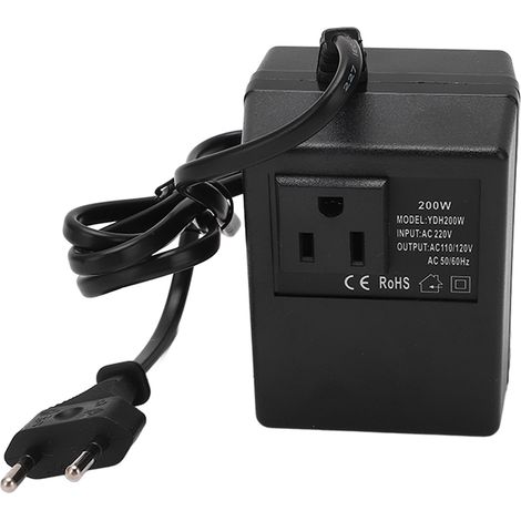 Universeller Reiseadapter mit 200-W-Spannungswandler, 220-V-EU-Stecker, Mehrfachsteckdosenladegerät für Steckdosen weltweit (1/5)
