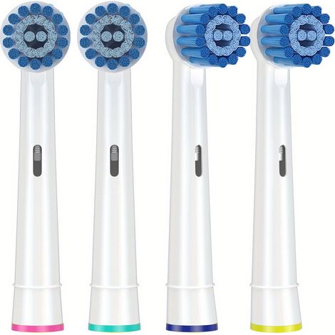 Lot de 4 têtes de brosse pour le soin des gencives sensibles avec brosse douce pour un nettoyage supérieur mais doux (1/5)