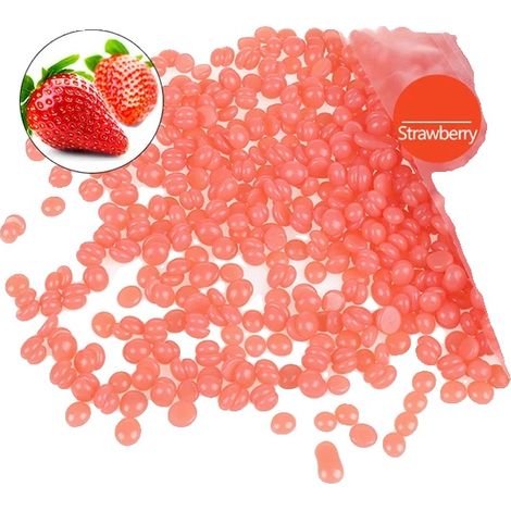 Cire d'épilation, perles de cire dure, sans besoin de strip, Fraise 500g (1/2)
