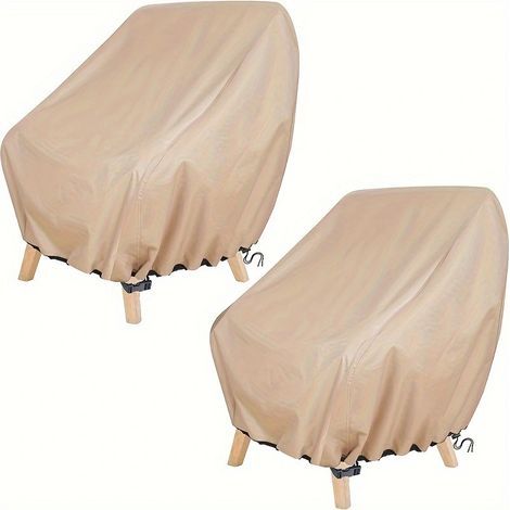 Housse Chaise Jardin 2 Pièces – 71x76x81 cm – Tissu Oxford Imperméable – Balcon (1/5)