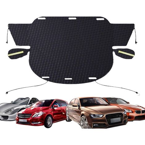 Housse de protection contre la neige pour pare-brise de voiture - Protection contre le givre - Avec miroir - Pour vitres et vitres (1/5)