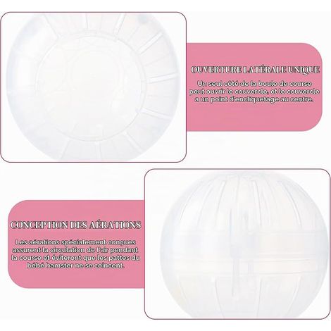 Hamster Exercise Ball 14.5 cm Plastic Pet Jogging Game White (1/4)
