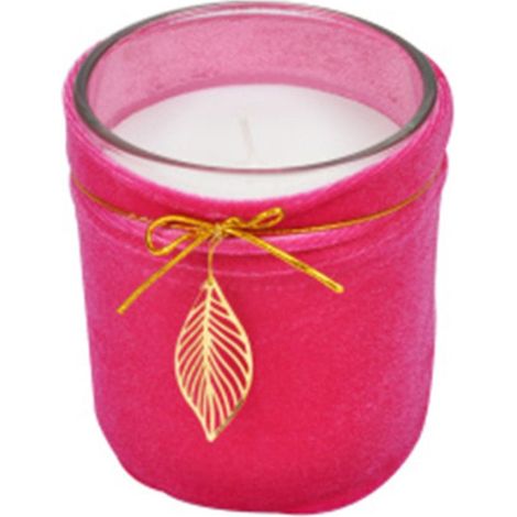 Bougie Parfumée Velours "Pendentif" 8cm Fuchsia