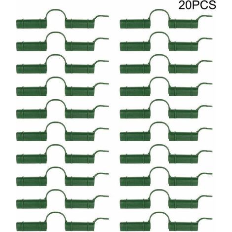 Pack of 20 greenhouse fixing clips - For greenhouse tubing - Fixing tool - For garden tarpaulin - Sun protection. 1.1cm (1/5)