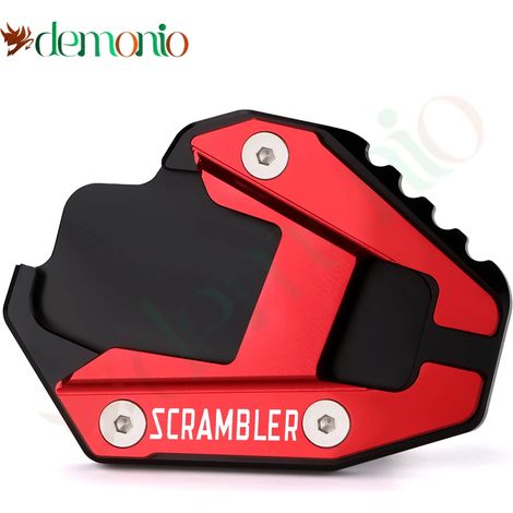 (Rouge Scrambler) Accessoires moto : béquille latérale, extension de béquille compatible avec Ducati Scrambler 1100, Scrambler 1100 Pro et Scrambler 1100 Sport Maxpower (1/4)